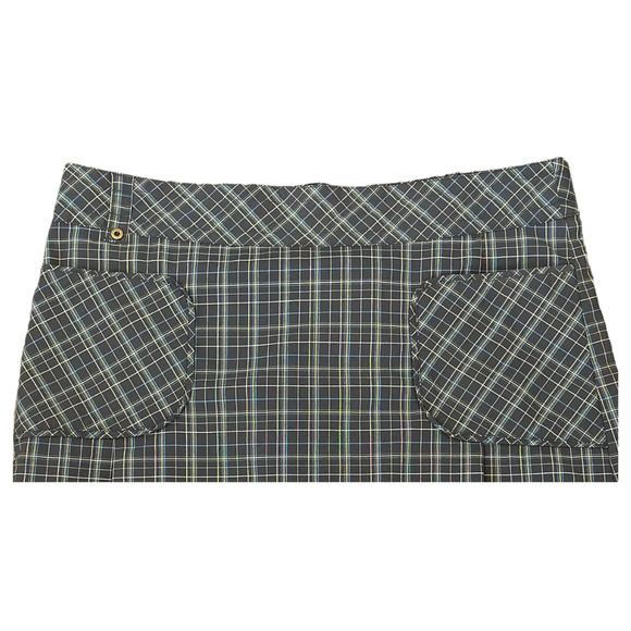 Lole Skort Athletic Skirt Navy Plaid Women’s Size 10 Pleated Quick Dry - Picture 2 of 8